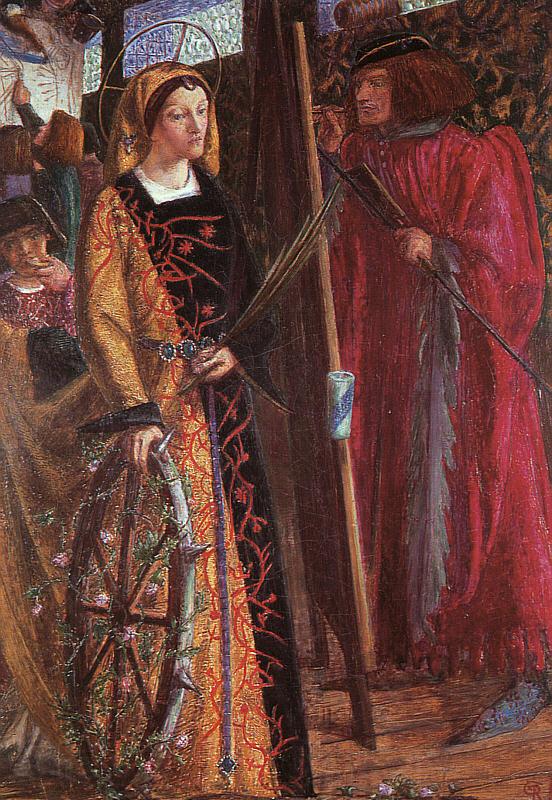 Dante Gabriel Rossetti Saint Catherine Norge oil painting art